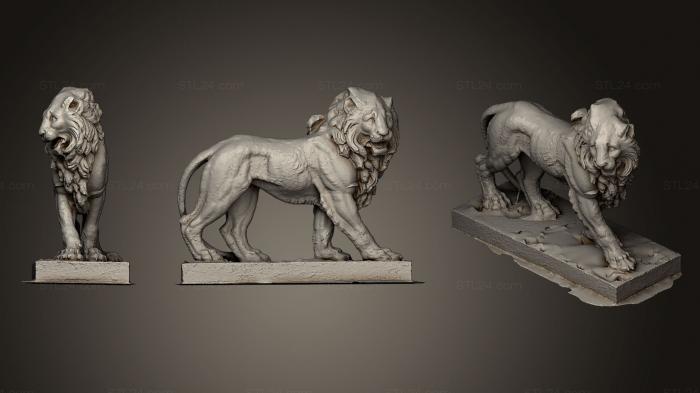 Figurines lions tigers sphinxes (lion, STKL_0240) 3D models for cnc